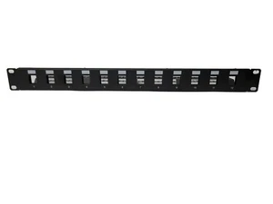 12 Port 1U 19" Blank Patch Panel for cat5e cat6 RJ45 - Picture 1 of 2