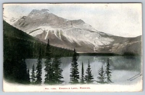 Emerald Lake, Canadian Rockies, British Columbia, Antique 1907 Thompson Postcard - Picture 1 of 2