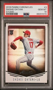 Tarjeta de novato Chronicles Studio Shohei Ohtani 2018 #3 PSA 10 MVP 🙂 - Imagen 1 de 3