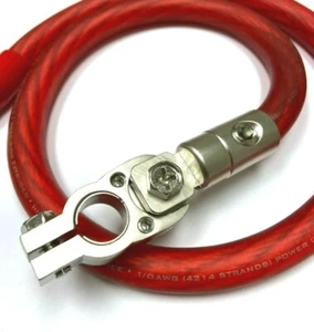 2pcs Battery Car Stereo Power or Ground 1/0 Gauge 5/16" Ring Terminal Marine - Picture 1 of 5