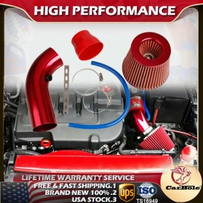 Cold Air Intake Filter Induction Kit Pipe Power Flow Hose System Car Auto Part - Image 1 of 4