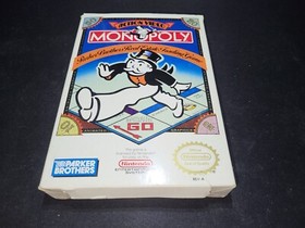 Monopoly Parker Brothers Authentic Nintendo NES EXMT+ condition COMPLETE n box!