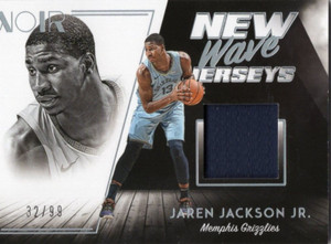 2018 Noir Basketball - Jaren Jackson Jr #NW-JJJ - RC Rookie New Wave Jerseys /99