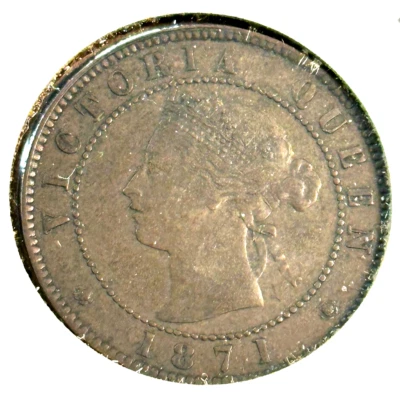 1871 PEI Large Cent Nice Original XF KM-4 CHRC - Image 1 of 2