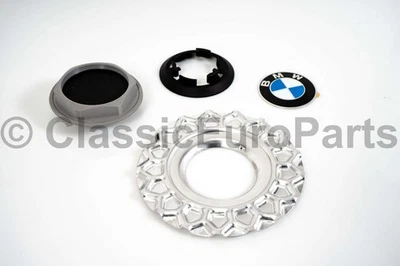 Hub cap for BMW E28 M5 E30 BBS Style 5 15” 16” Euroweave wheels Aluminum waffle - Image 1 of 4