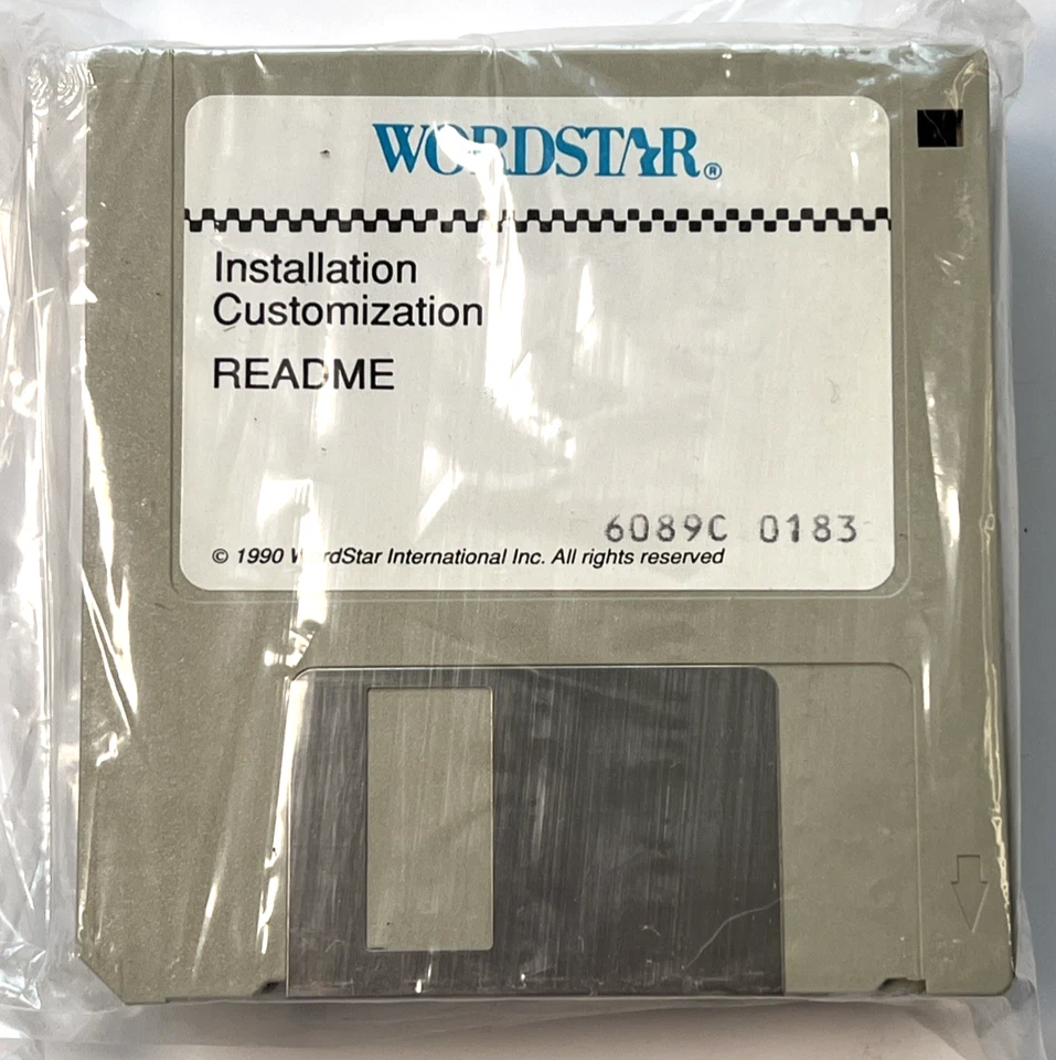 Wordstar 1990 Release Sealed Set of Diskettes 3.5 Floppy - Image 1 of 4