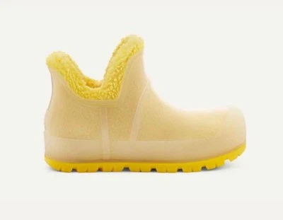 UGG Mujeres Raincloud Transparente Limón Amarillo Botas Lana Impermeable Zapato EE. UU. 8 EU39 UK6 Foto 1 de 4