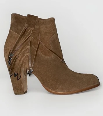 Matisse x Kate Bosworth 流苏麂皮绒踝靴棕色西部 38 — 第 1/4 张图片