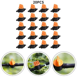 20pcs Plastic Mini Valve Nozzle Spray Irrigation 1/4 For 4/7mm Hose Irrigation - Picture 1 of 12