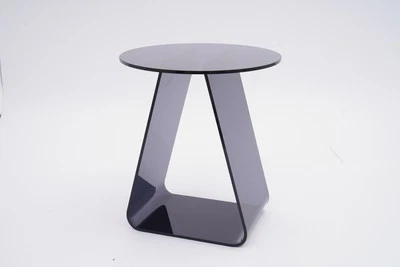 17.71''H Semi-transparent Black Side Table Acrylic End Table Modern Nightstand - Image 1 of 4