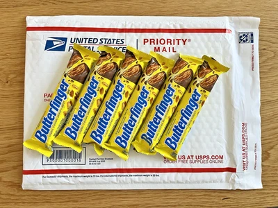 6 Butterfinger Full Size Bars - 53.8g Je Riegel - 323g gesamt - Versand Aus AT - Image 1 of 4
