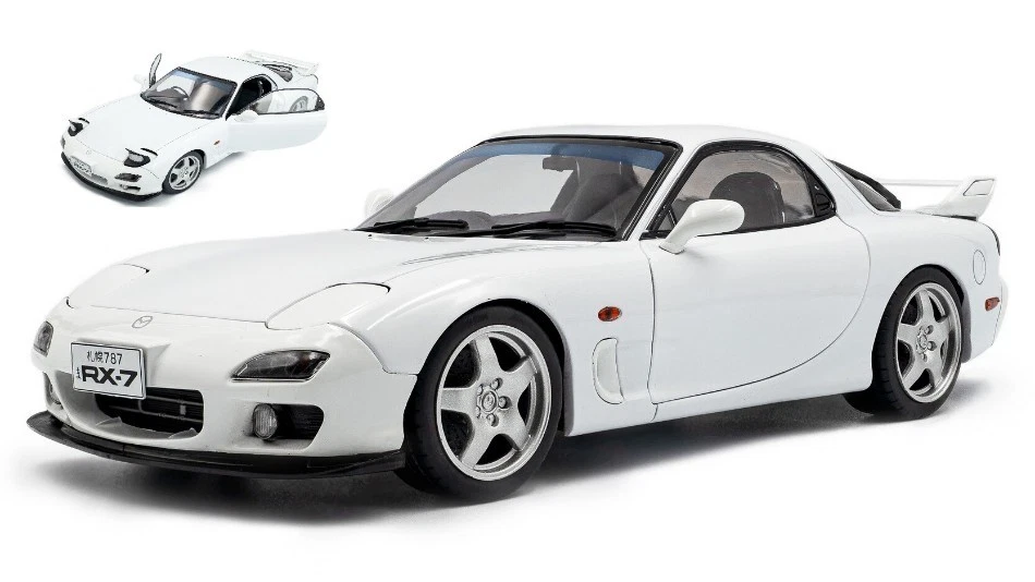 MODELLINO AUTO STATICO SCALA 1:18 MAZDA RX-7 FD3RS 1999 PURE BIANCO 1:18 - Immagine 1 di 1