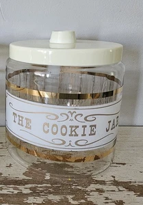 Vintage MCM Pyrex "The Cookie Jar" Glas Kanister Vorratsdose mit Deckel - Bild 1 von 4