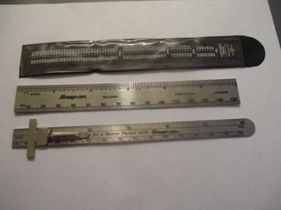 Snap On Tools metal ruler LOT 2 RULER601 & 6" Pocket ruler - Image 1 of 4