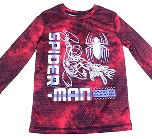 Marvel Jumping Beans Active Collab Spiderman Long Sleeve Dri Fit T-shirt Boys 4T - Picture 1 of 4