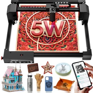 Laser Engraver, Woxcker L2 5.5W Laser Engraving Machine with 0.01mm High Prec... - Picture 1 of 12