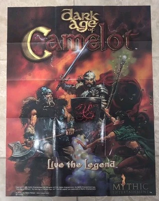 Dark Age Of Camelot Poster 35x27 Live The Legend Fold Out Mythic Entertainment  - Image 1 of 4
