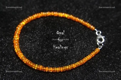 Joia nova pulseira de prata esterlina 925 opala etíope corrente pedra preciosa filha - Imagem 1 de 4