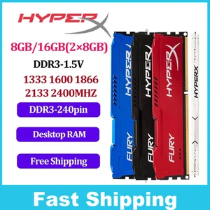 RAM 8GB 16GB(2×8G) DDR3 1600 1866 2133 2400MHz DIMM Desktop Gaming Memory - Picture 1 of 13