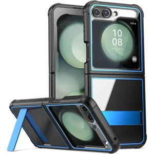 Für Samsung Galaxy Z Flip 5 Hülle | Poetic Integrierter Bildschirm Ständer Cover Blau - Bild 1 von 8