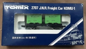 Tomix Tomy N Scale Japanese Flat Car w/Containers Green #2707 - Picture 1 of 2