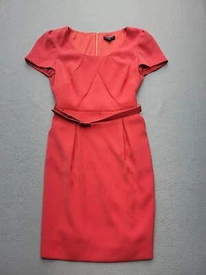 Tahari Women Dress 4P Red Sheath Short Sleeve Knee Length Polyester - Image 1 of 4