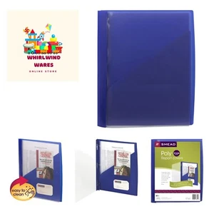 Professional Letter Size Poly Report Covers with Three Fasteners - Pack of 10 - Picture 1 of 6