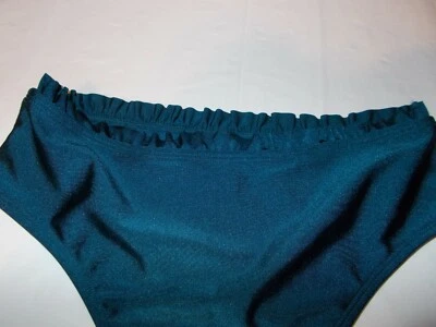 Pantalones de natación de bikini Express para mujer talla M azul verdoso rico con volantes dobladillo Foto 1 de 4