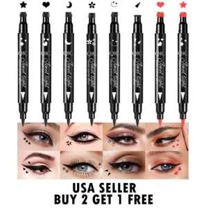8 Shapes Winged Eyeliner Stamp Waterproof Long Lasting Liquid Eyeliner Pen - Picture 1 of 22