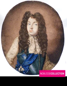 RARE FLEMISH 17th MINIATURE ON PAPER MAN WITH ROYAL DANISH ORDER OF THE ELEPHANT - Picture 1 of 6