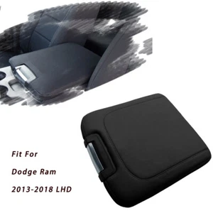 For Dodge Ram 2013-2018 Black Leather Center Console Lid Armrest Pad Cover - Imagen 1 de 7