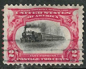 Sc #295 Dramatic Color Shift Error Superfast High Train EFO 1901 2 Cent US 12B33 - Picture 1 of 2