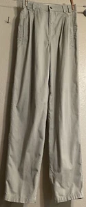 Vtg Lizwear Pants Womens 6 Khaki Tan High Waisted Pleated Cotton Denim Trousers - Picture 1 of 10