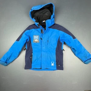 Spyder Ski Jacket Kids 10 Sugar Bowl Ski Team Thinsulate Hooded Waterproof - Picture 1 of 13