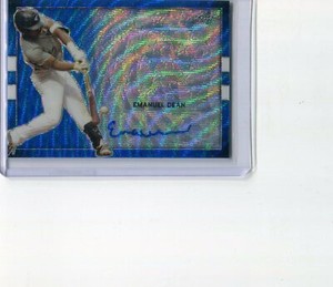 2018 Leaf Perfect Game Metal Autographs Blue Wave Emanuel Dean Auto 10/10