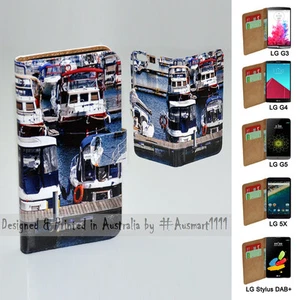 Funda protectora tipo billetera para teléfono móvil de la serie LG - velero con tema estampado - Imagen 1 de 3