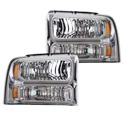 Fit For 2005-2007 Ford F250 F350 F450 F550 Super duty Headlights 05-07 Headlamp - Image 1 of 4
