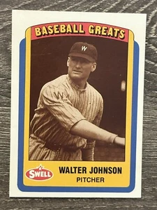 1990 Swell Walter Johnson Baseball Greats #75 Card HOF Washington Senators - Picture 1 of 2