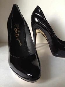 NEW ALICE+ OLIVIA Black Patent Leather Platform Pumps (Size 39.5) - Picture 1 of 14