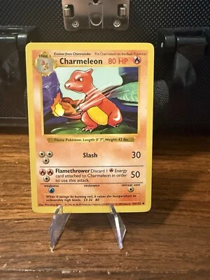 1999 Pokemon WOTC Base Set Shadowless Charmeleon 24/102 ~ LP+/NM - Image 1 of 4