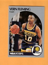 Vern Fleming Indiana Pacers AUTO Signed 1990-91 Hoops Georgia Bulldogs 1H
