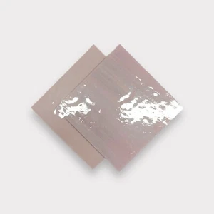 2 Pack White Violet Prisma COE 96 Fusible Glass Sheets / Mosaic Squares - Picture 1 of 3