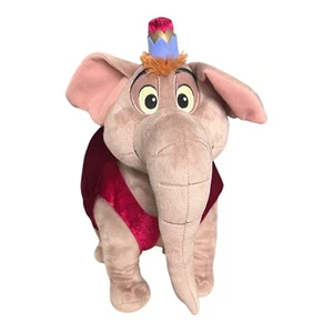 Disney Store Aladdin Abu Elephant Plush 16” Stuffed Toy Red Cape Gray Crown - Imagen 1 de 5