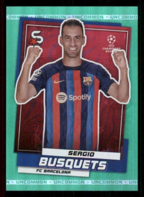 2022-23 Topps UEFA Superstars Uncommon Green #48 Sergio Busquets - Image 1 of 2