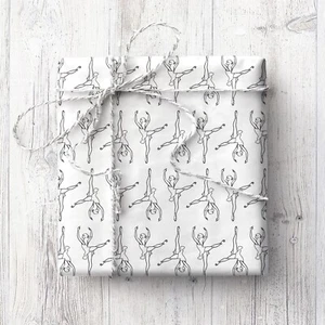 Colour Me In Ballerina Verpackungspapier (2 Blatt) schwarz/weiß - Bild 1 von 1