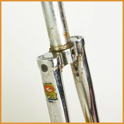 MOSER VINTAGE FORK 1" COLUMBUS CHROMED THREADED 700C ROAD BIKE LEADER PRESTIGE - Immagine 1 di 4
