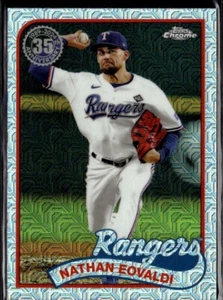 2024 Topps #2T89C-21 Nathan Eovaldi 1989 35th Anniversary Chrome Texas Rangers - Picture 1 of 2