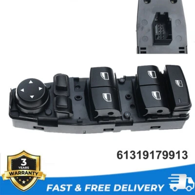 Interruptor de ventana Power Master lado del conductor para BMW 528i 535i 550i X3 650I 535D M6 M5 Foto 1 de 4