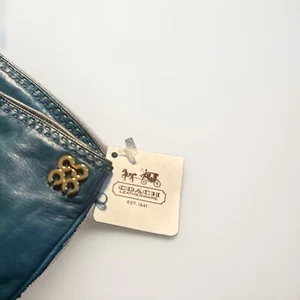 Coach Leather Gloves Teal Green Basic Colored, Lined Wrist 81918 MSRP $98 6.5 - Picture 1 of 5