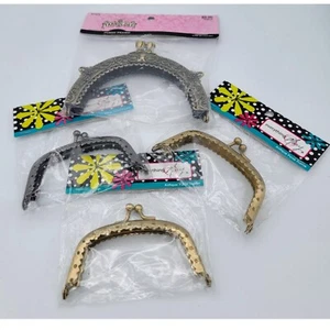 4 Retro Purse Making Metal Frames Diy Handbag Handle Bag Clasps 2 Sizes Crafts - Picture 1 of 5